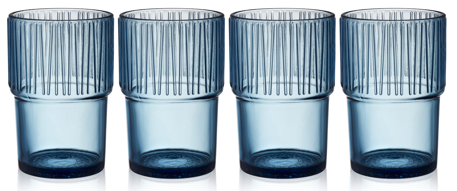 Bitz Kusintha Caféglas blau 380ml  4er Set