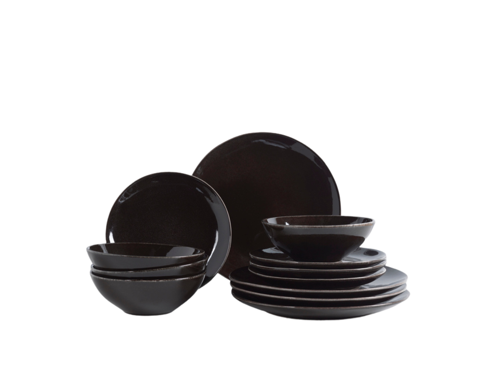Broste Copenhagen Nordic Coal Geschirrset mittag für Vier