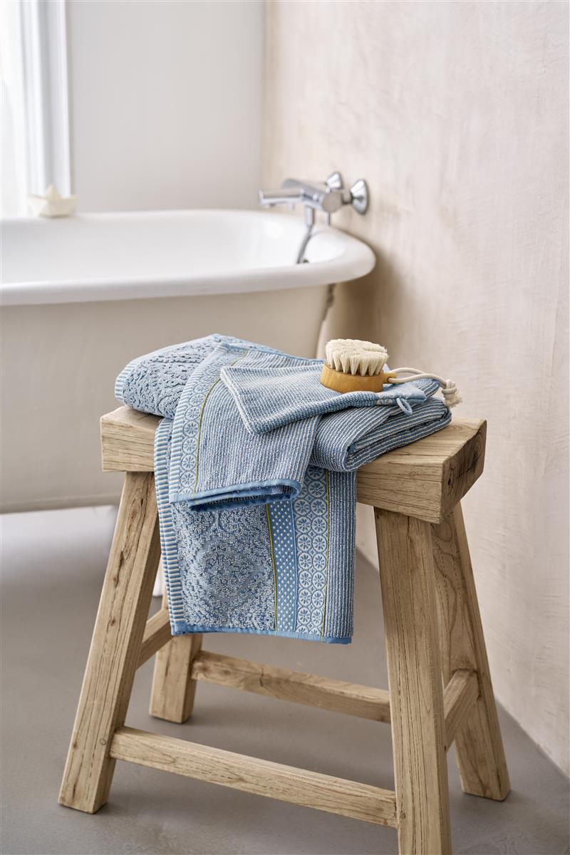PIP STUDIO Soft Zellige Gästehandtuch blue grey 30x50cm (1 Stück) - Produktbild 3