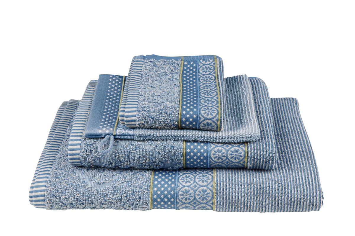 PIP STUDIO Soft Zellige Gästehandtuch blue grey 30x50cm (1 Stück) - Produktbild 2