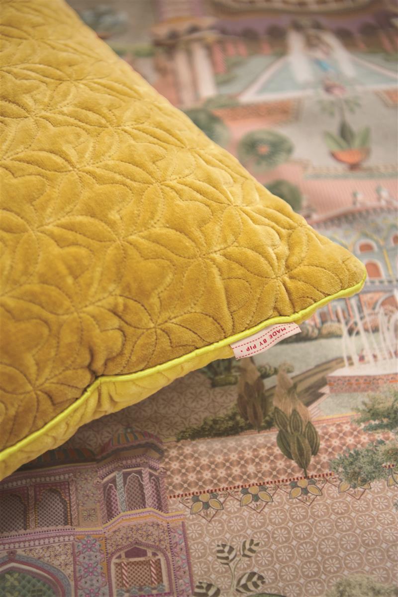 PIP STUDIO Quilty Dreams Kissen bright yellow 45x45cm (1 Stück) - Produktbild 4