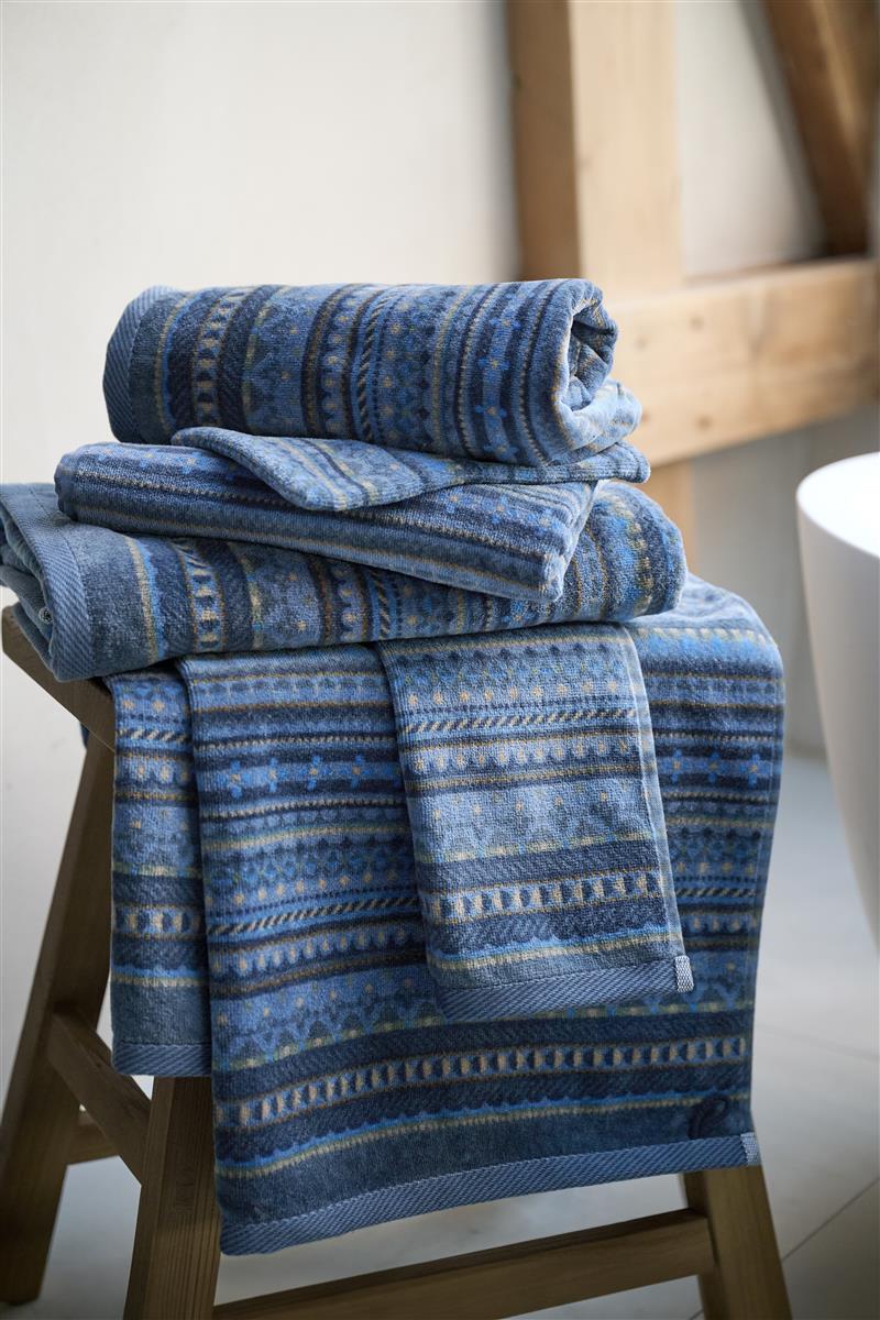 PIP STUDIO Geometric Print Duschtuch dark blue 70x140cm (1 Stück) - Produktbild 2