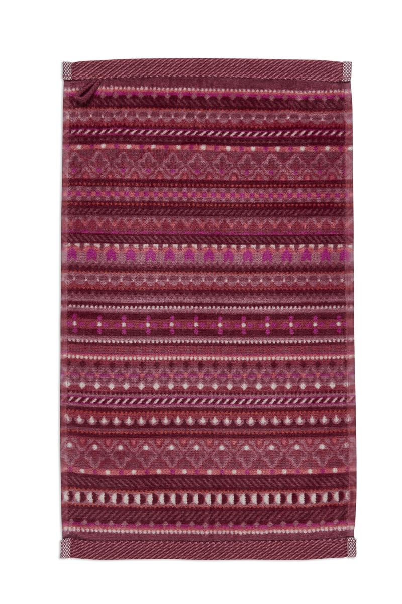 PIP STUDIO Geometric Print Gästehandtuch dark pink 30x50cm (1 Stück)