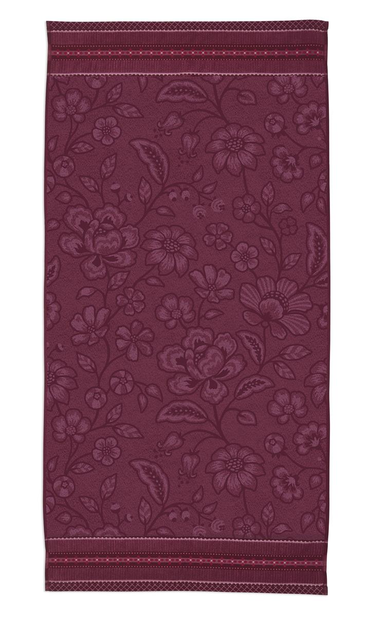 PIP STUDIO Jasmin Jaquard Duschtuch dark pink 70x140cm (1 Stück)