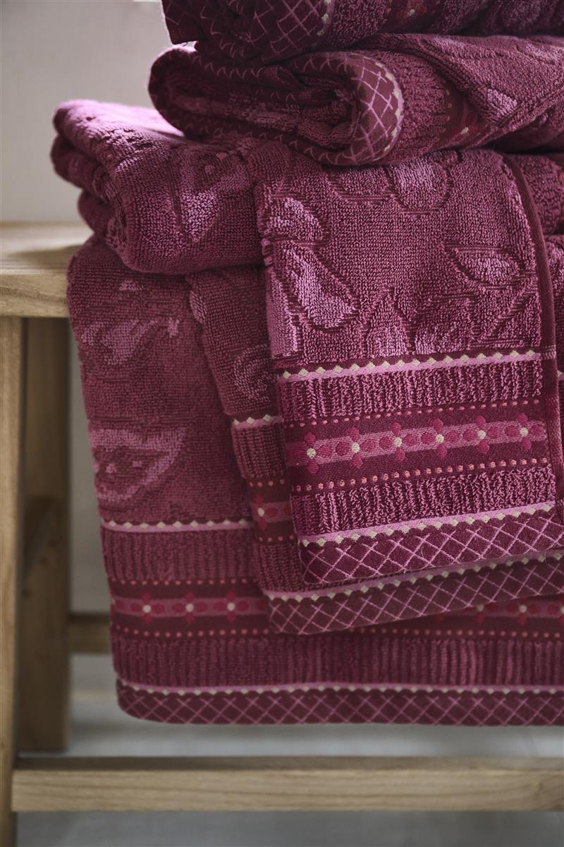 PIP STUDIO Jasmin Jaquard Waschhandschuh dark pink 16x22cm (1 Stück) - Produktbild 2