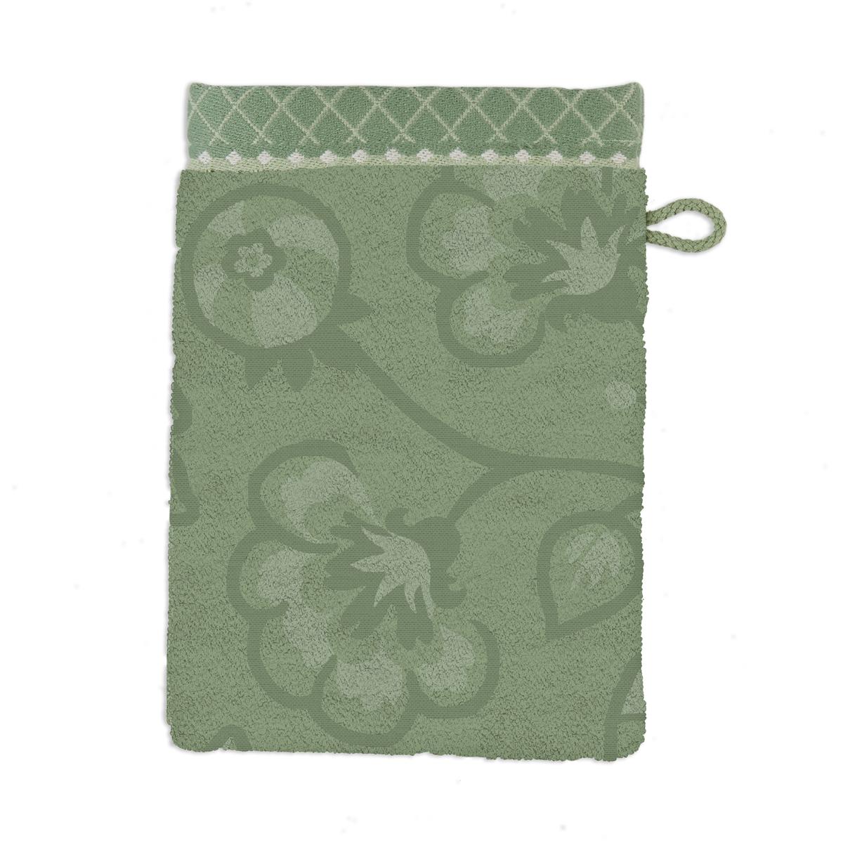 PIP STUDIO Jasmin Jaquard Waschhandschuh green 16x22cm (1 Stück) bh