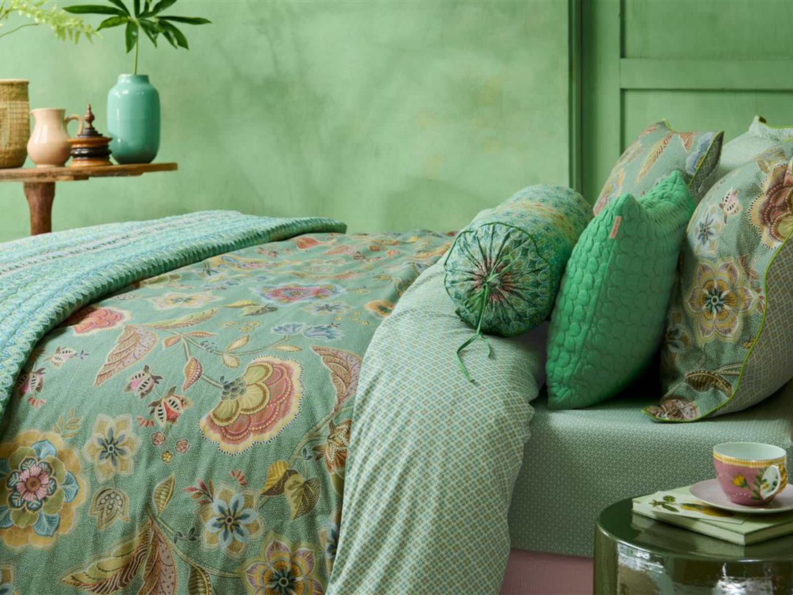 PIP STUDIO Matata Bettwäsche grün 155x220cm (1 Set) - Produktbild 2