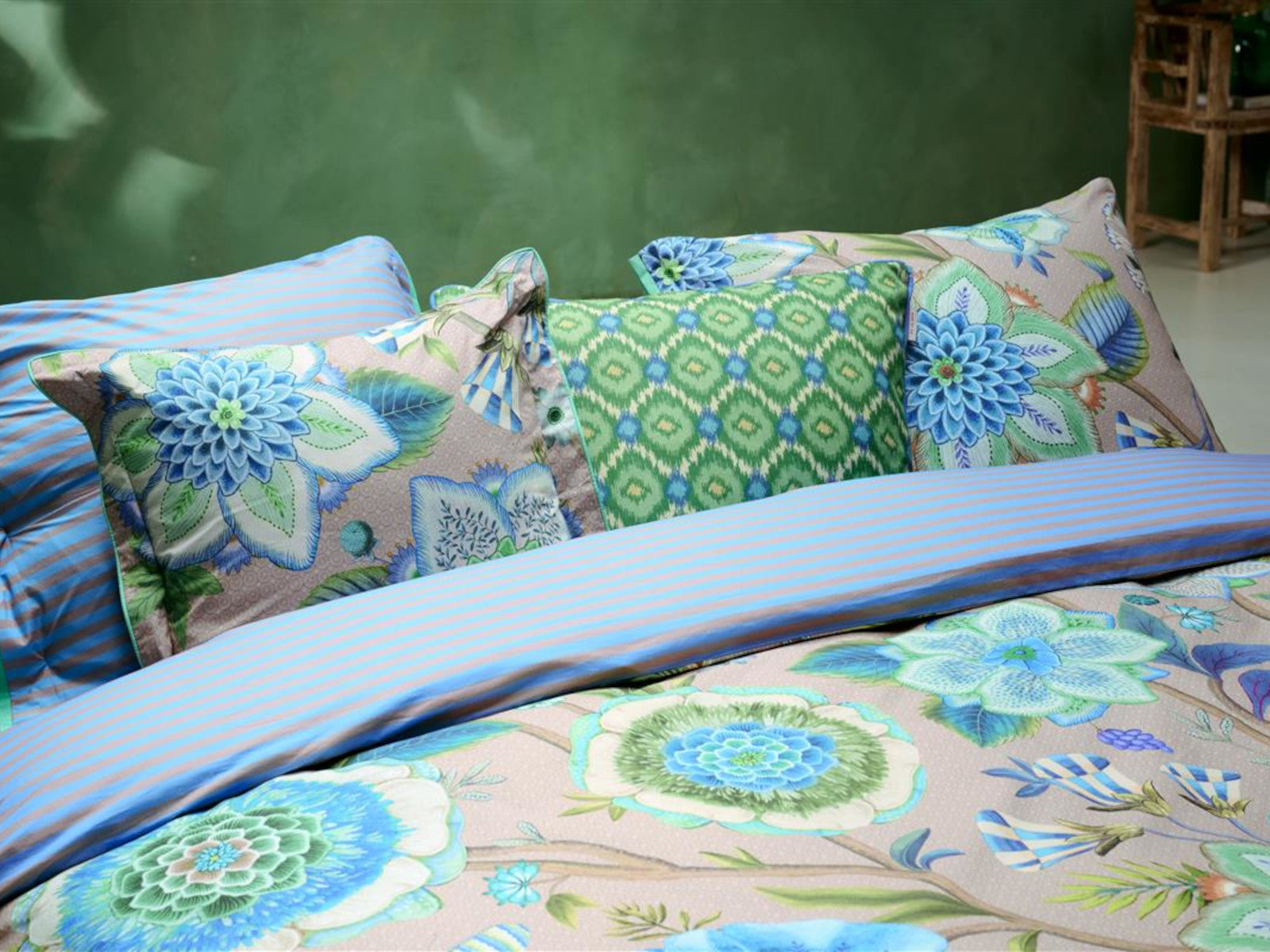 PIP STUDIO Viva La Vida Bettwäsche blau 135x200cm (1 Set) - Produktbild 2