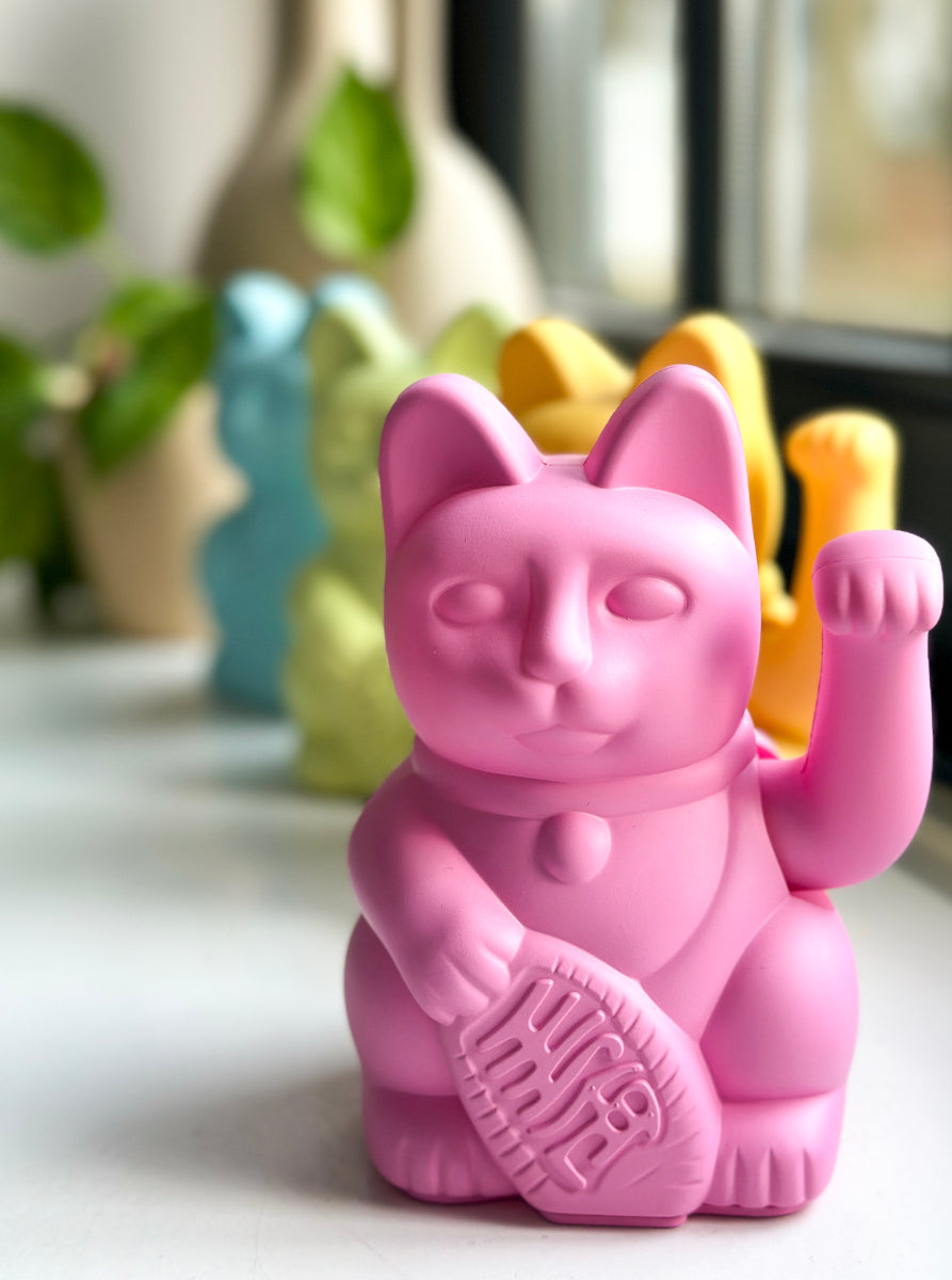 Donkey Products Lucky Cat Mini Winkekatze hot pink 10cm - Produktbild 3