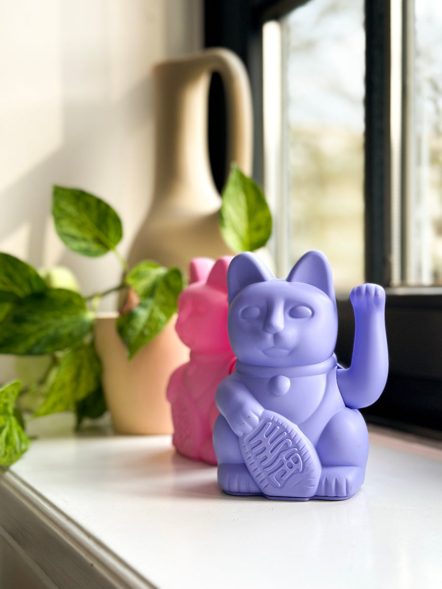 Donkey Products Lucky Cat Mini Winkekatze lilac 10cm - Produktbild 5