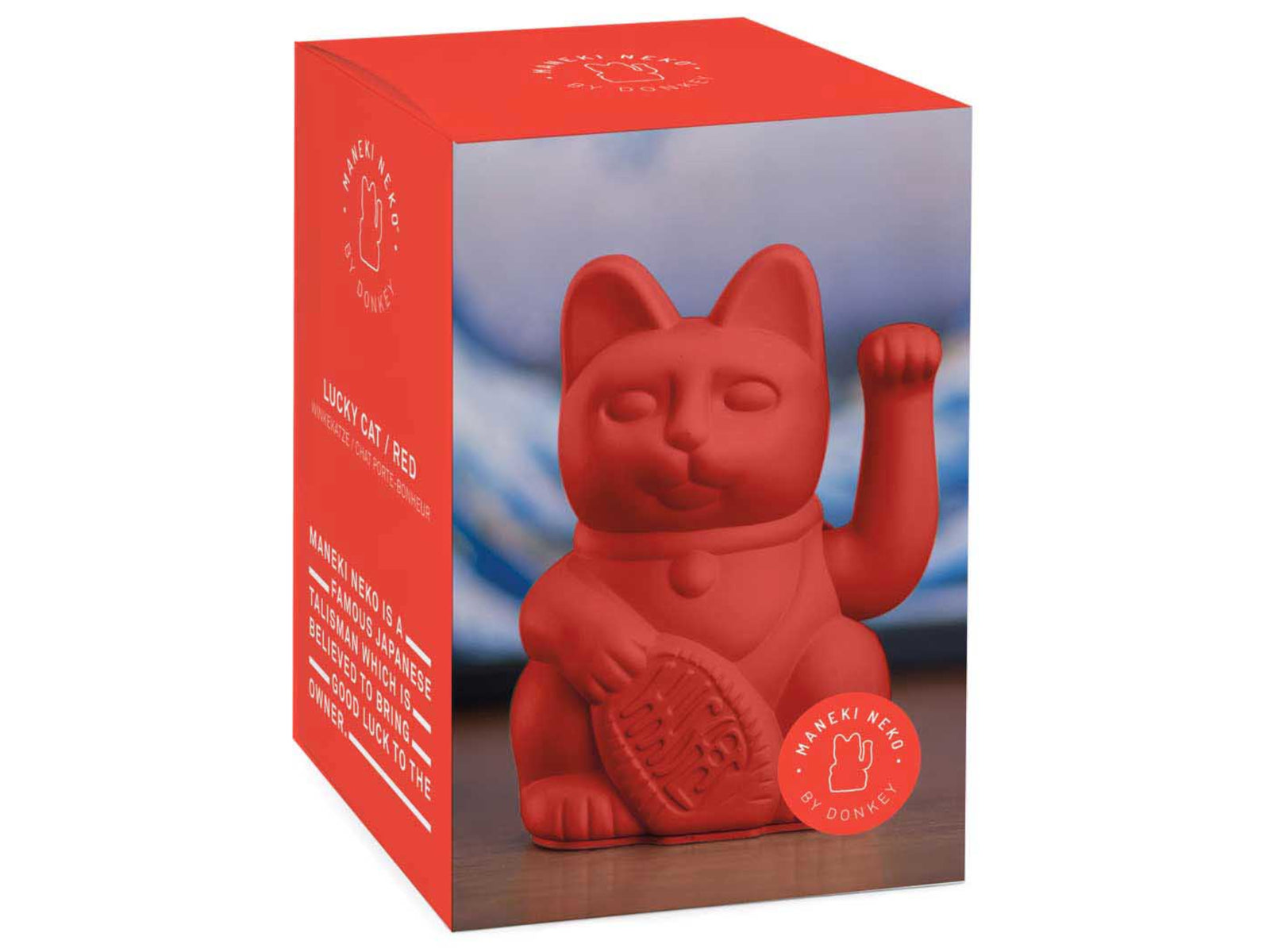 Donkey Products Lucky Cat Classic Winkekatze rot 15cm - Produktbild 2