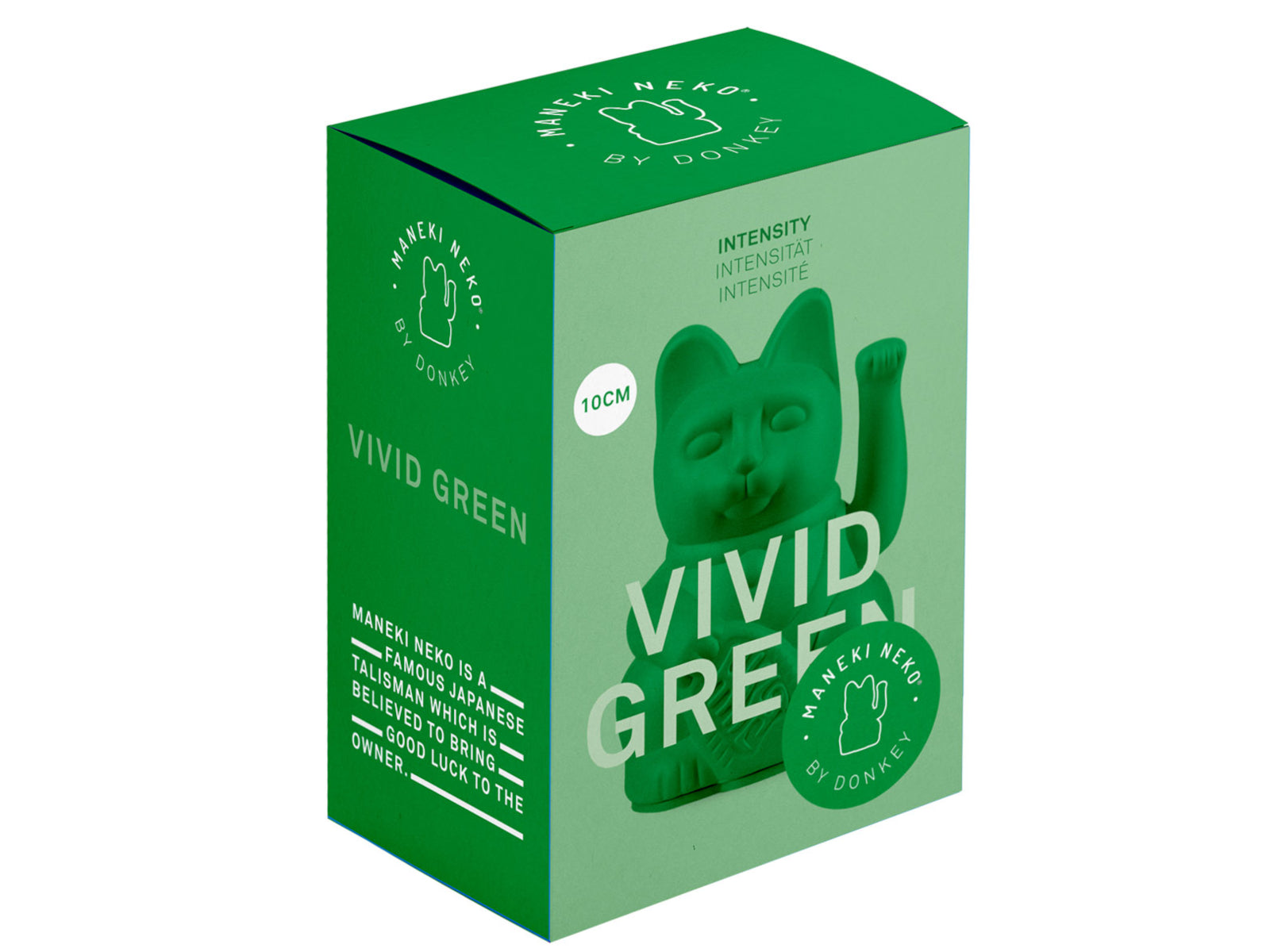 Donkey Products Lucky Cat Mini Winkekatze vivid green 10cm - Produktbild 2