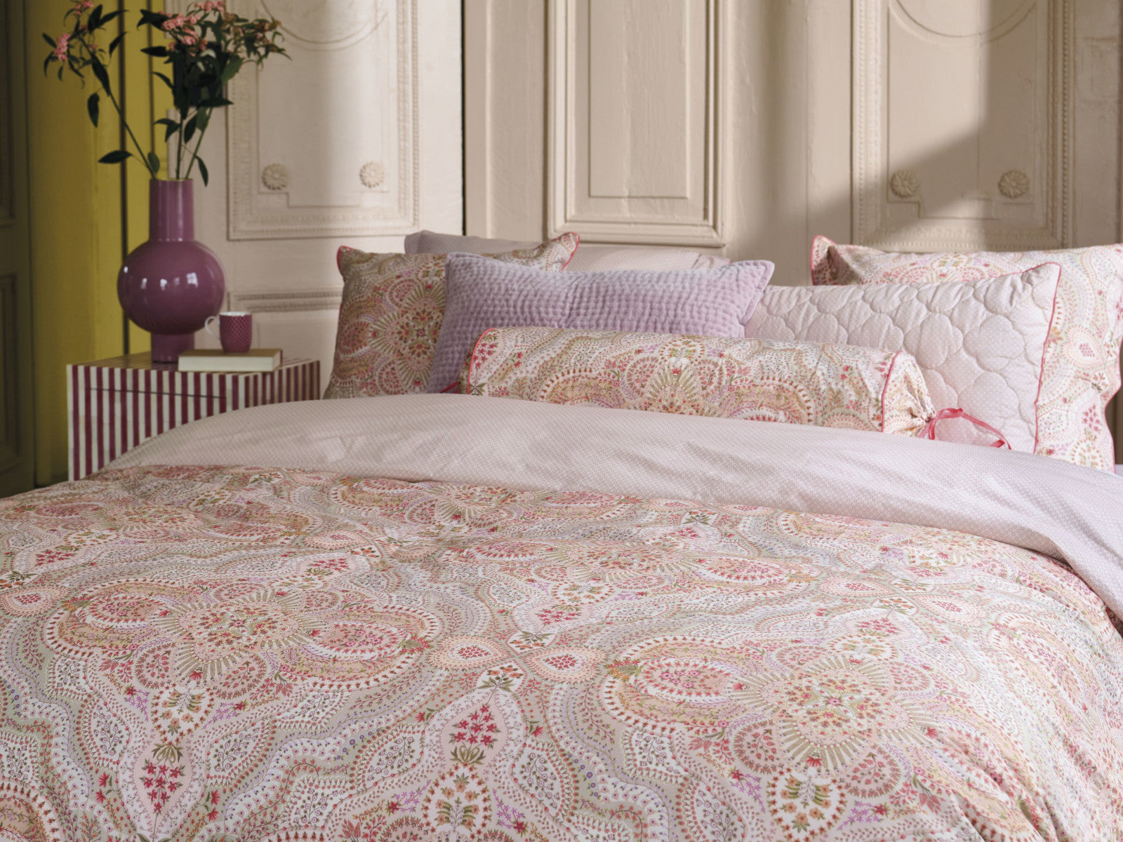 Pip Studio Moon Flower Bettwäsche hellrosa 135x200cm (1 Stück) - Produktbild 4