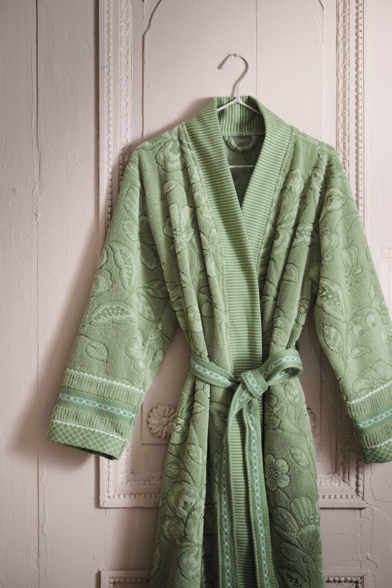 Pip Studio Jasmin Jacquard Bademantel grün L (1 Stück) - Produktbild 2
