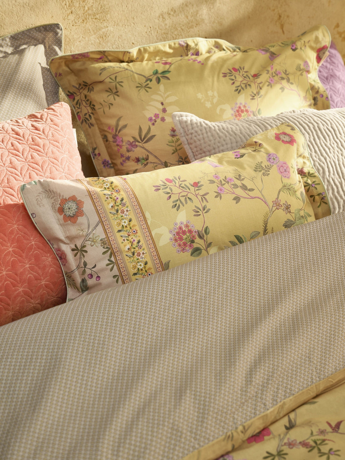 Pip Studio Bodhi Flower Bettwäsche gelb 135x200cm (1 Stück) - Produktbild 3