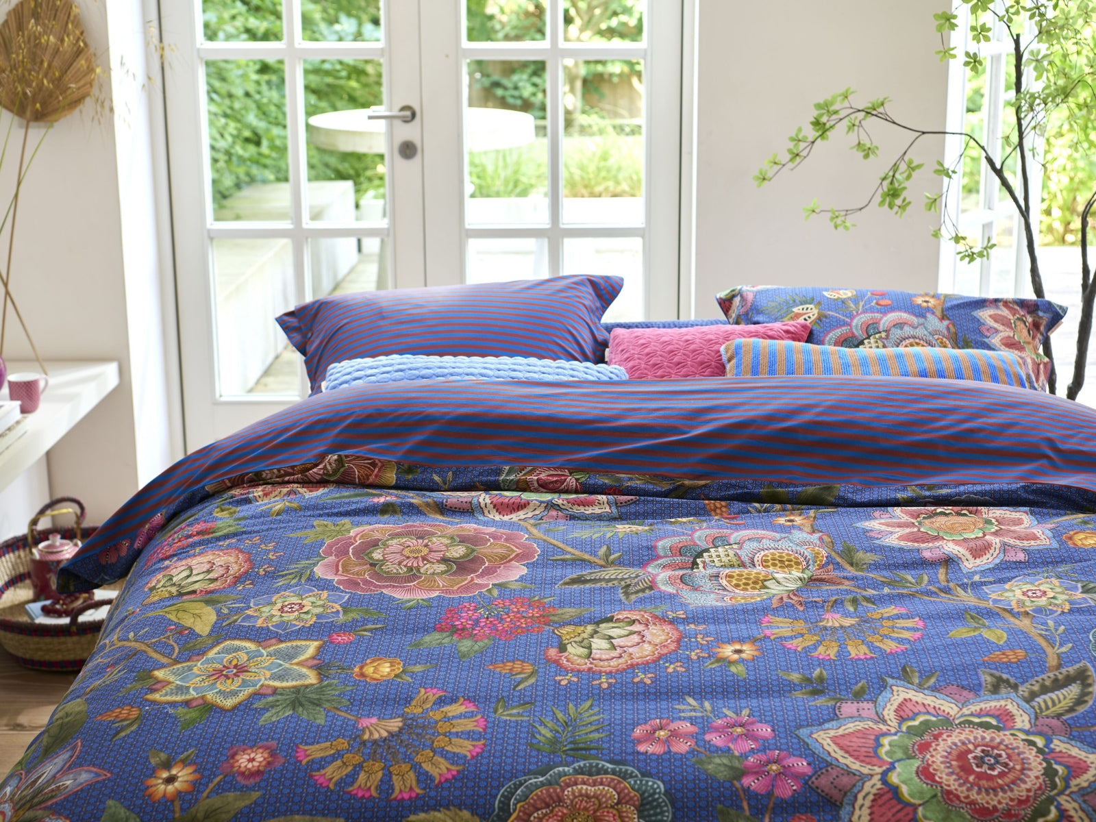 Pip Studio Bombay Bold Bettwäsche blau 135x200cm (1 Stück) - Produktbild 2