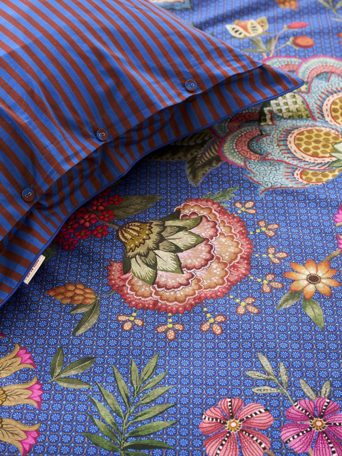Pip Studio Bombay Bold Bettwäsche blau 135x200cm (1 Stück) - Produktbild 7