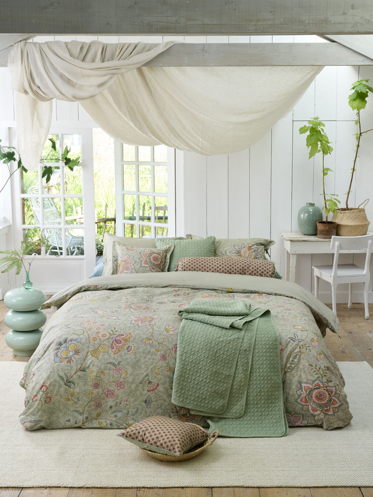 Pip Studio Mumbai Morning Kissen grün 53x53cm (1 Stück) - Produktbild 3
