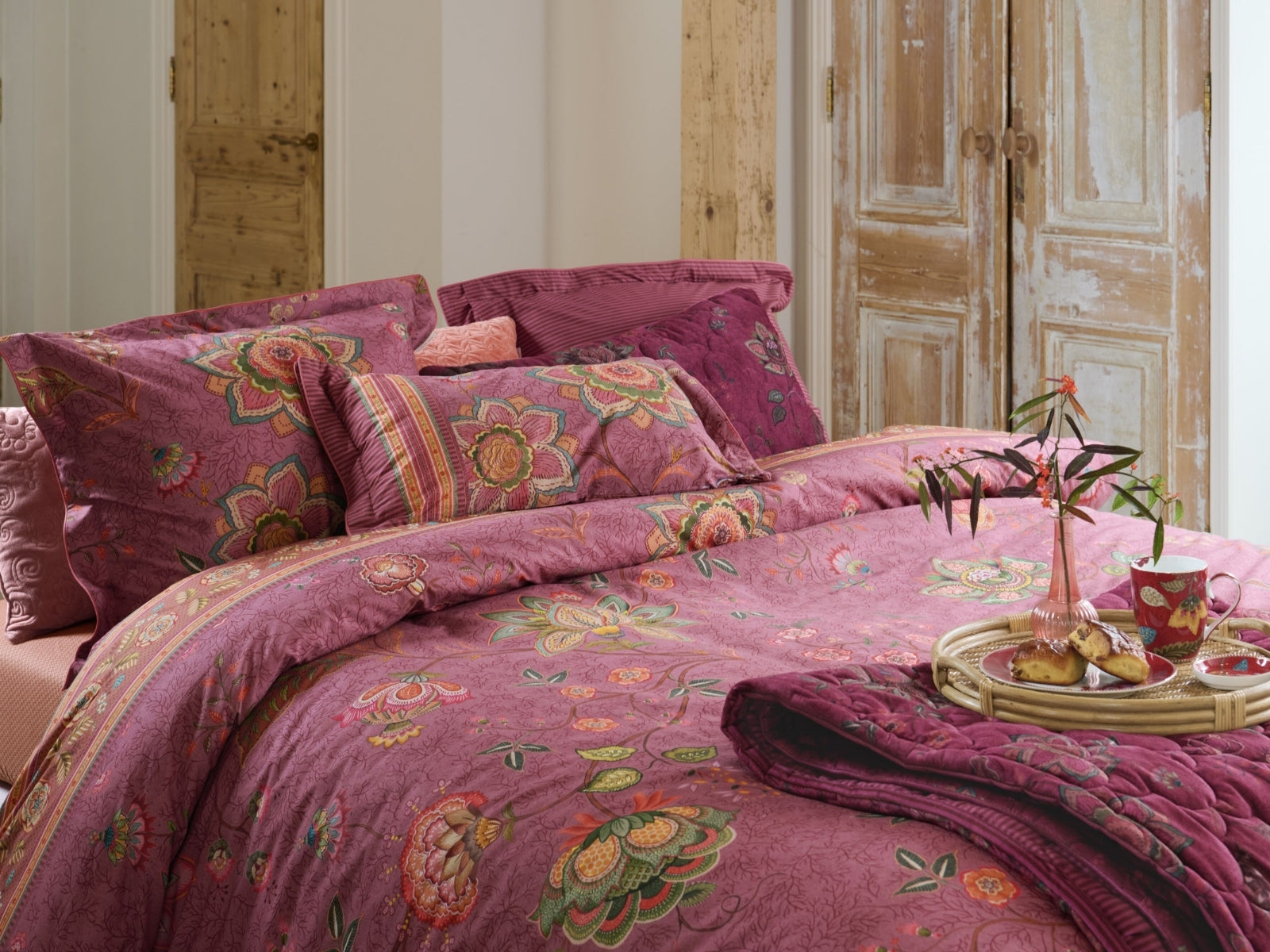 PIP STUDIO Mumbai Evening Kissen dark pink 35x60cm (1 Stück) - Produktbild 6