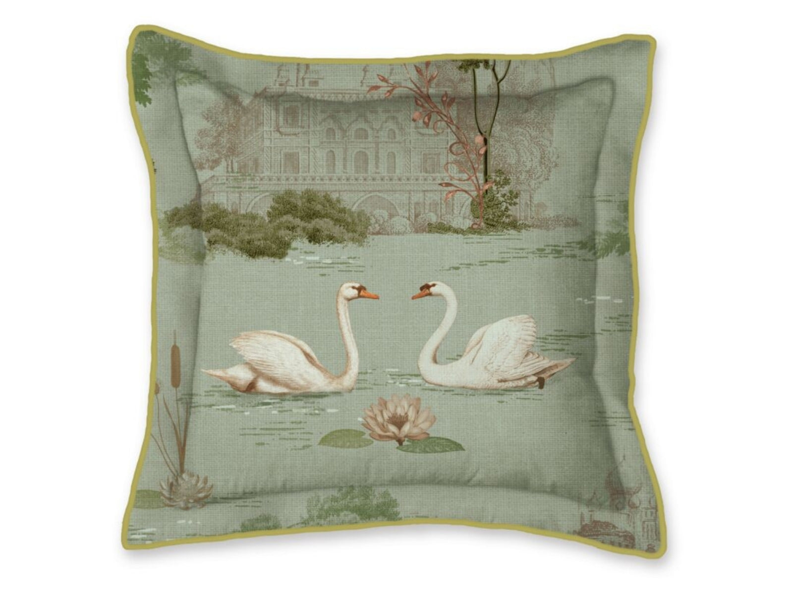PIP STUDIO Darjeeling Days Kissen quadratisch grün 45x45cm (1Stück)