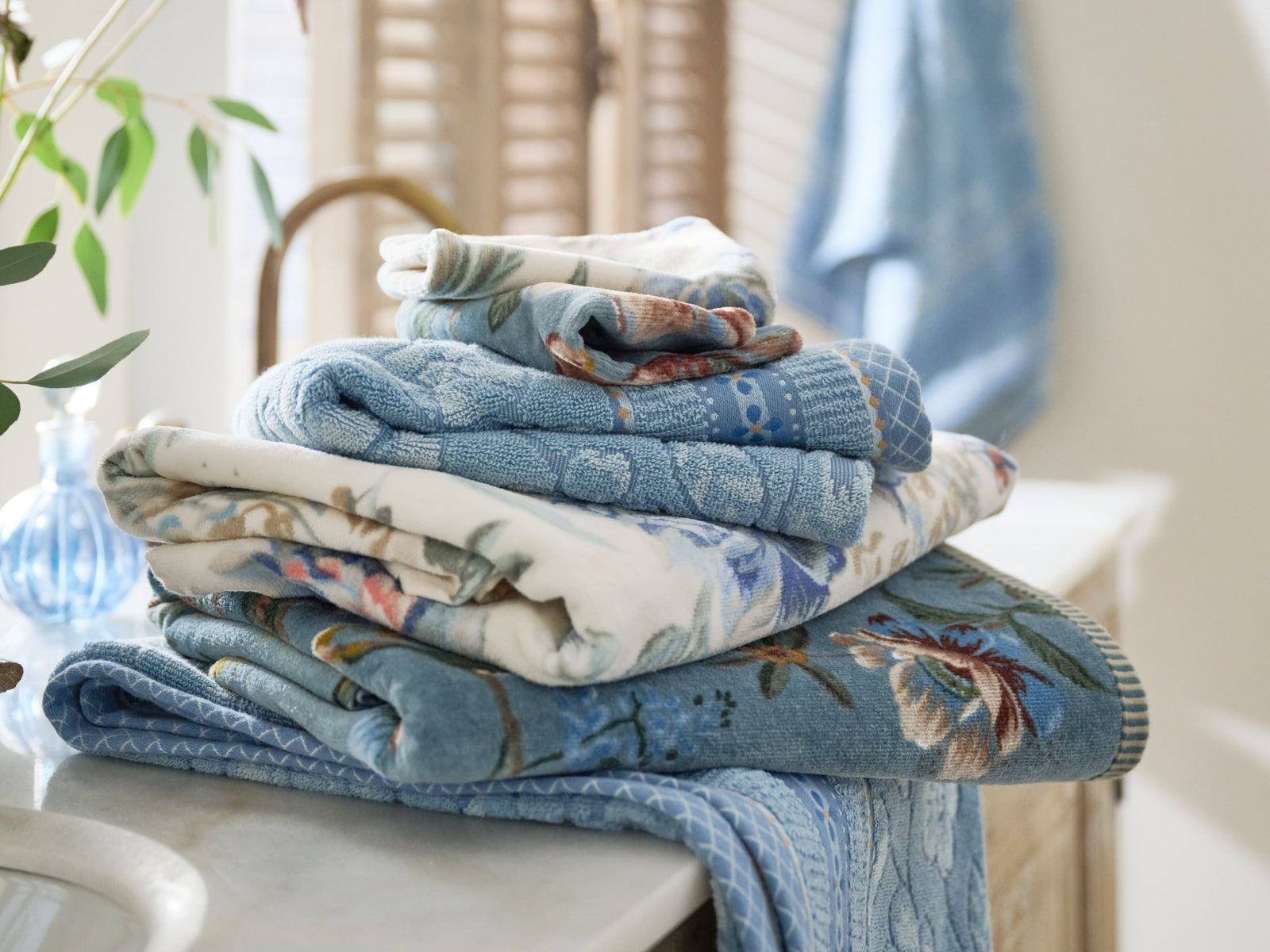 PIP STUDIO Jasmin Jacquard Handtuch light blue 55x100cm (1 Stück) - Produktbild 2