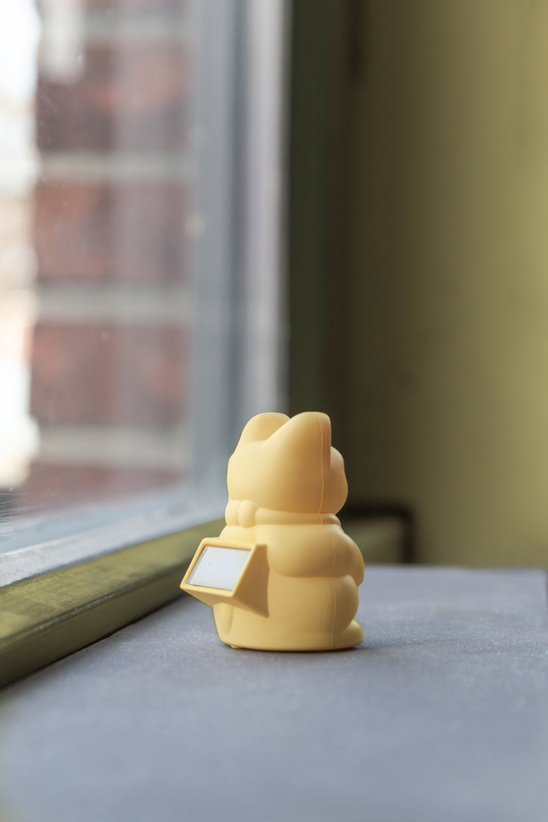 Donkey Products Lucky Cat Solar Winkekatze gelb 6,5cm - Produktbild 4