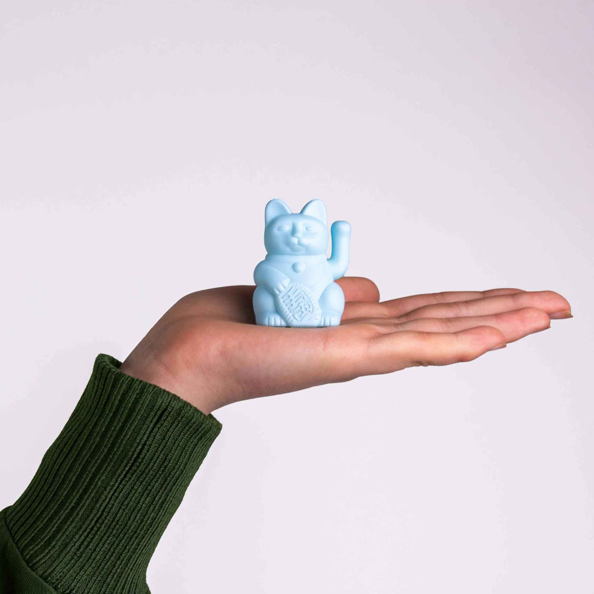 Donkey Products Lucky Cat Solar Winkekatze hellblau 6,5cm - Produktbild 6