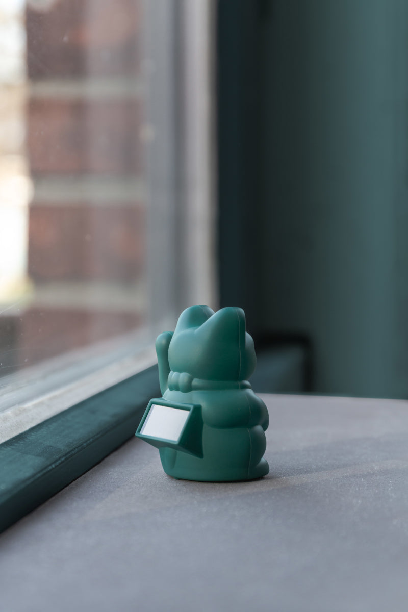 Donkey Products Lucky Cat Solar Winkekatze grün 6,5cm - Produktbild 4