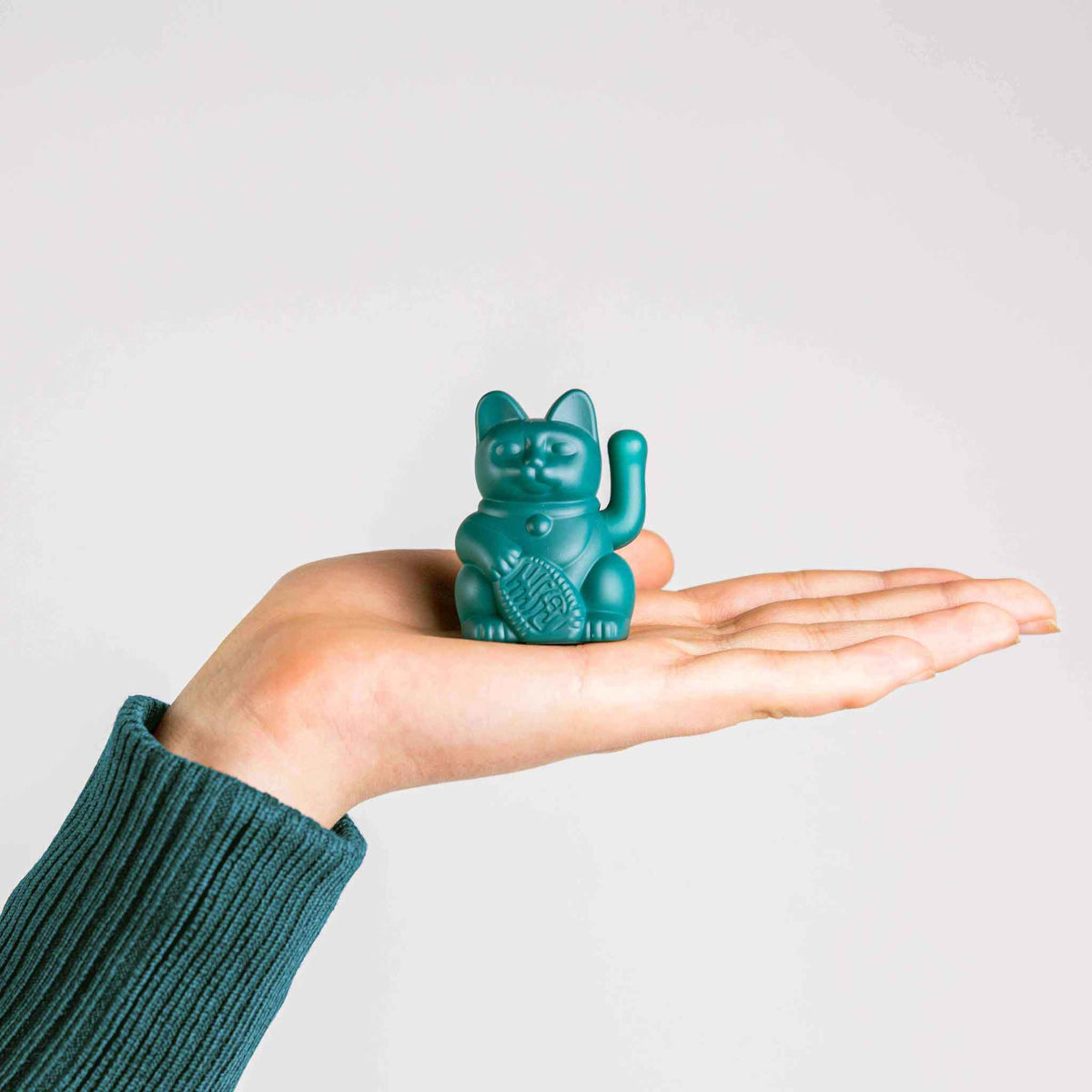 Donkey Products Lucky Cat Solar Winkekatze grün 6,5cm - Produktbild 6