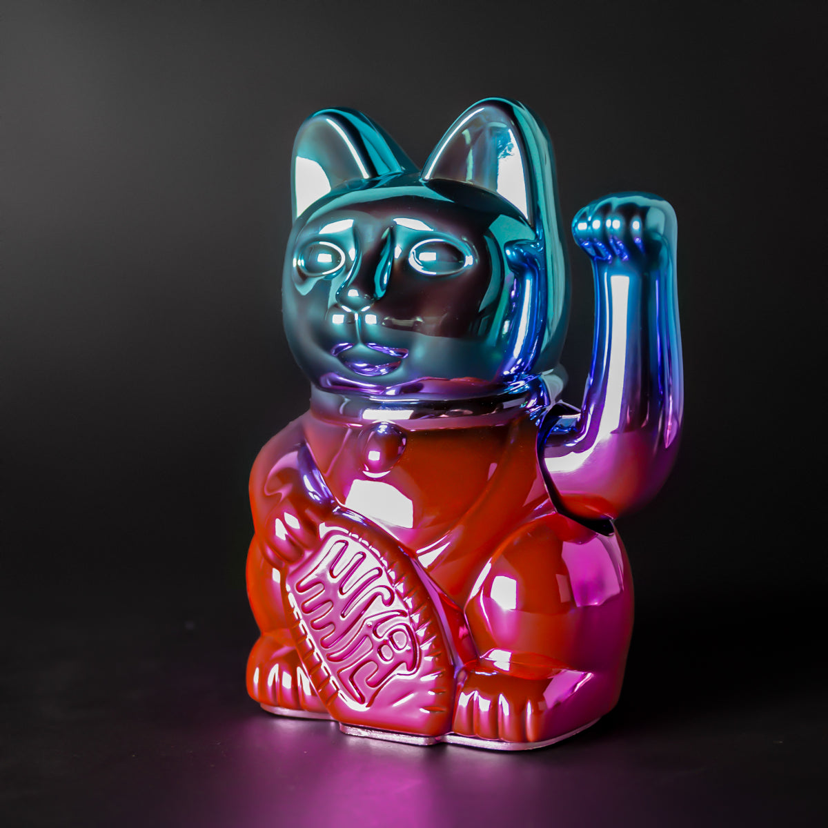 Donkey Products Lucky Cat Player One Winkekatze shiny blue/pink 15cm - Produktbild 6