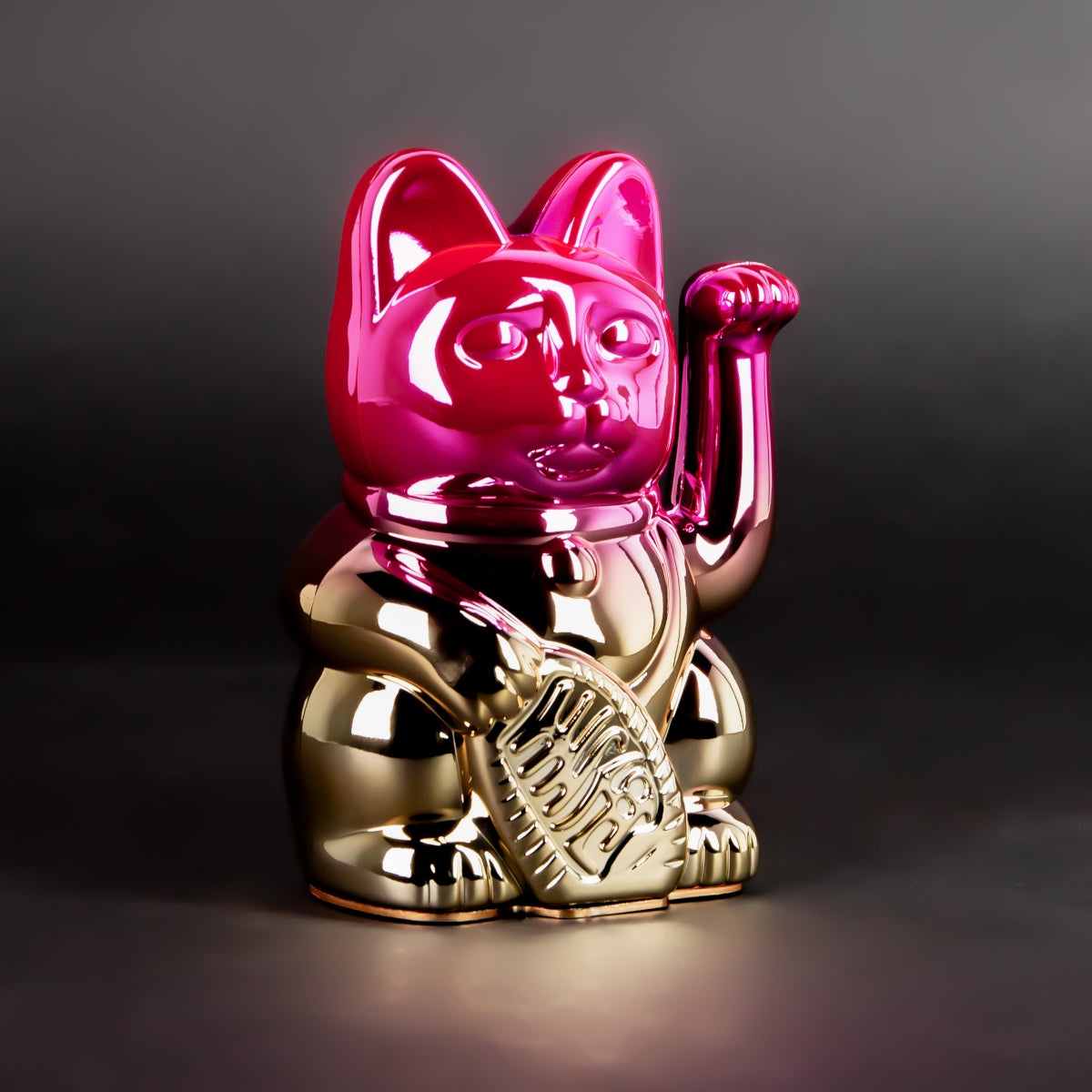Donkey Products Lucky Cat Player Two Winkekatze shiny pink/yellow 15cm - Produktbild 4