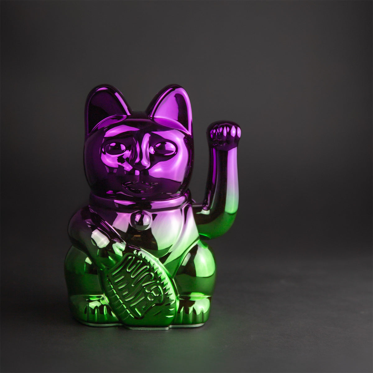 Donkey Products Lucky Cat Player Four Winkekatze shiny purple/green 15cm - Produktbild 4