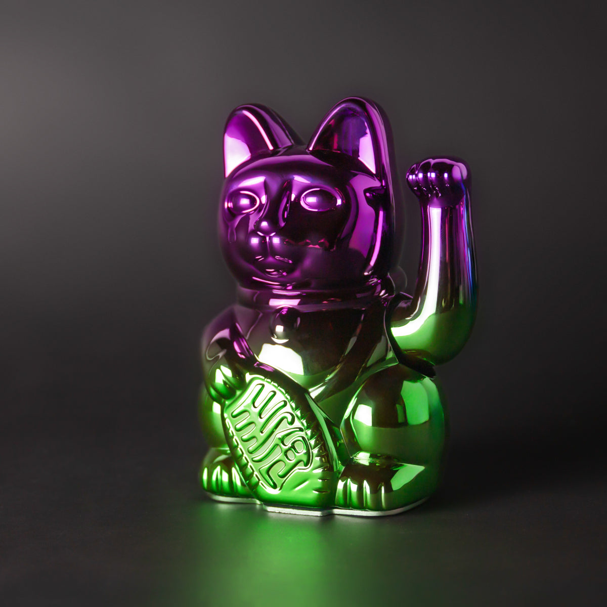 Donkey Products Lucky Cat Player Four Winkekatze shiny purple/green 15cm - Produktbild 5