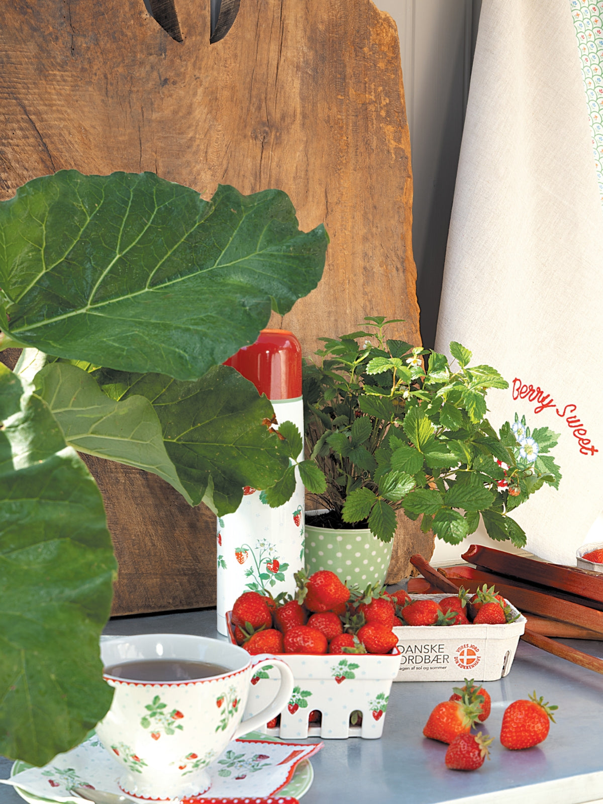 Greengate Berry Geschirrtuch white 70x50cm - Produktbild 8
