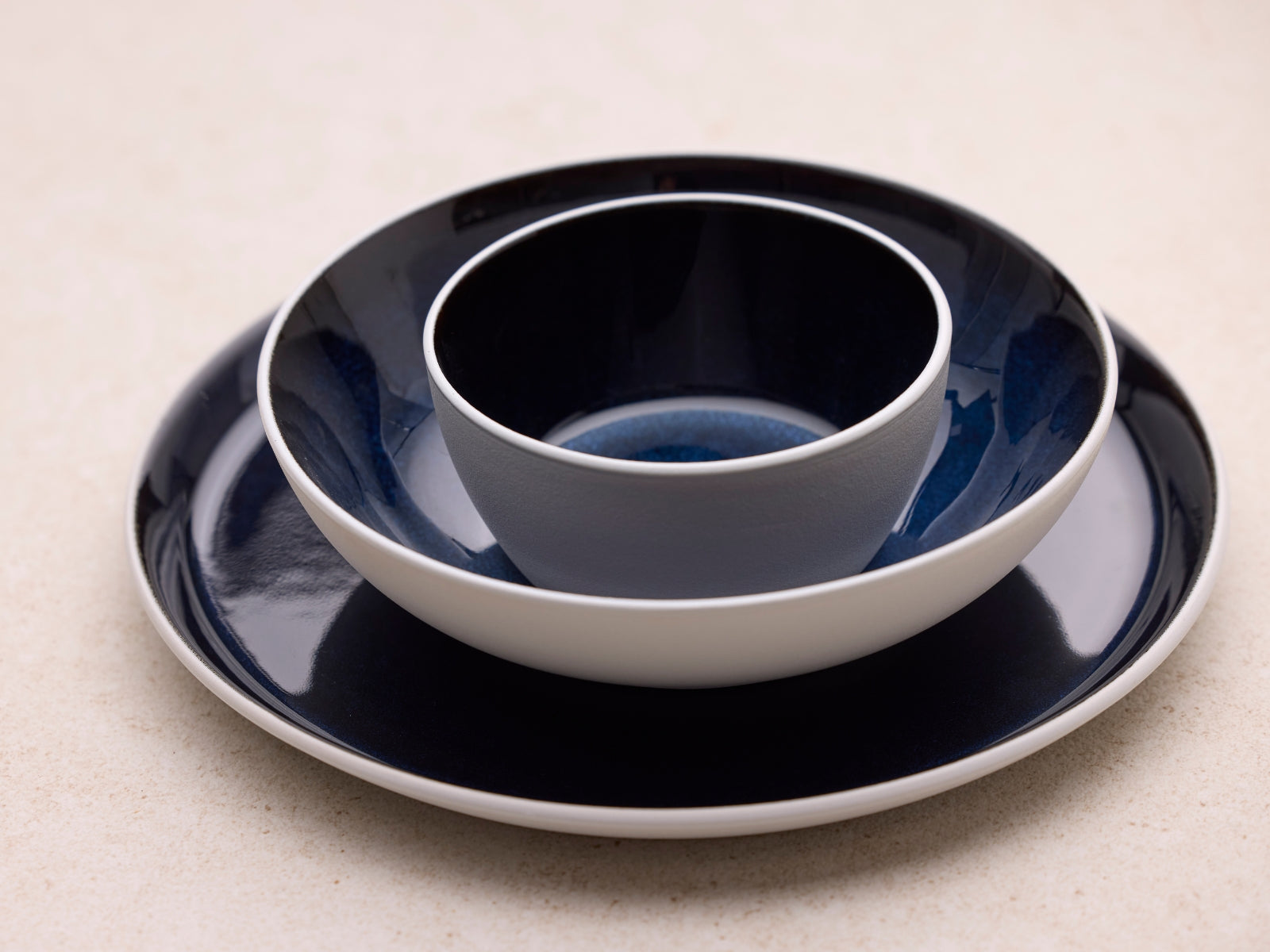 Bitz Gastro Teller weiß/dunkelblau 27cm - Produktbild 5