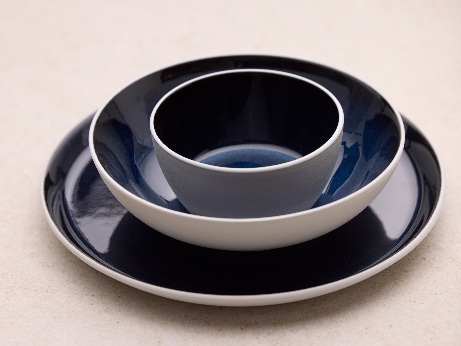 Bitz Gastro Schale weiß/dunkelblau 12cm - Produktbild 3