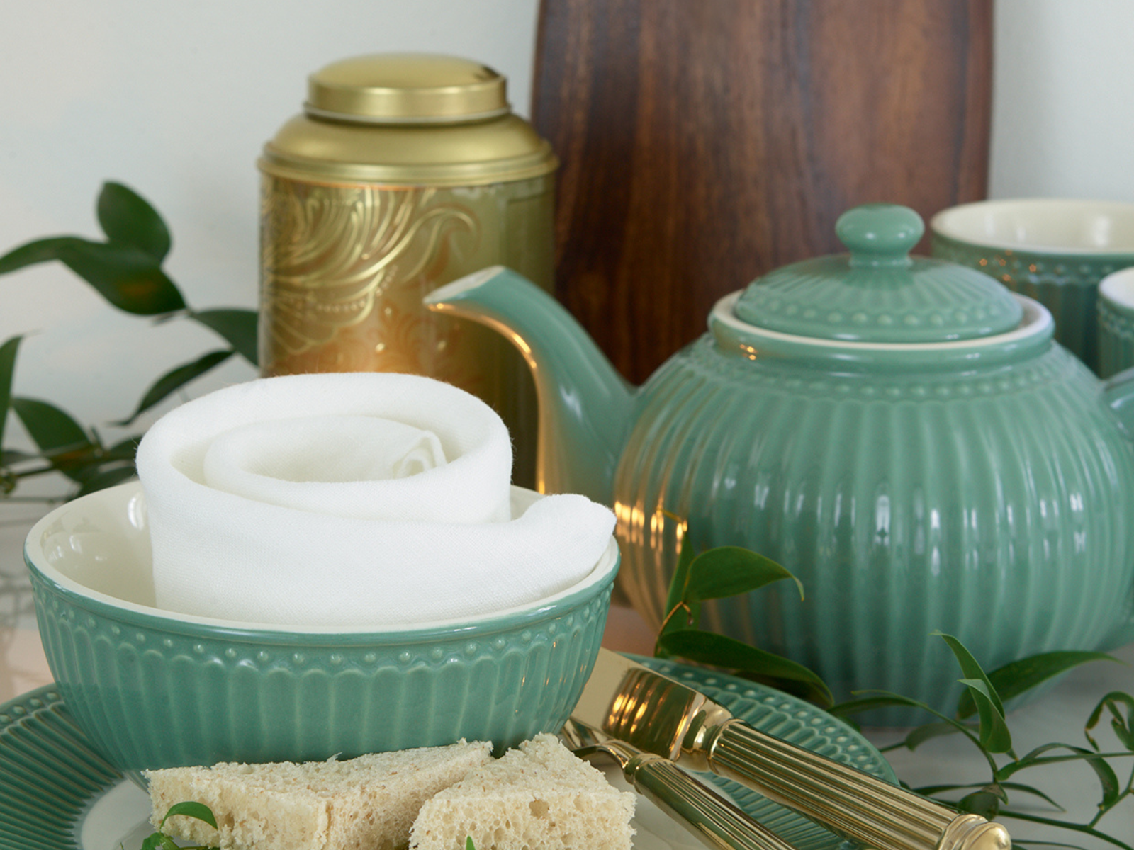Greengate Alice Frühstücksset dusty green 12tlg - Produktbild 4