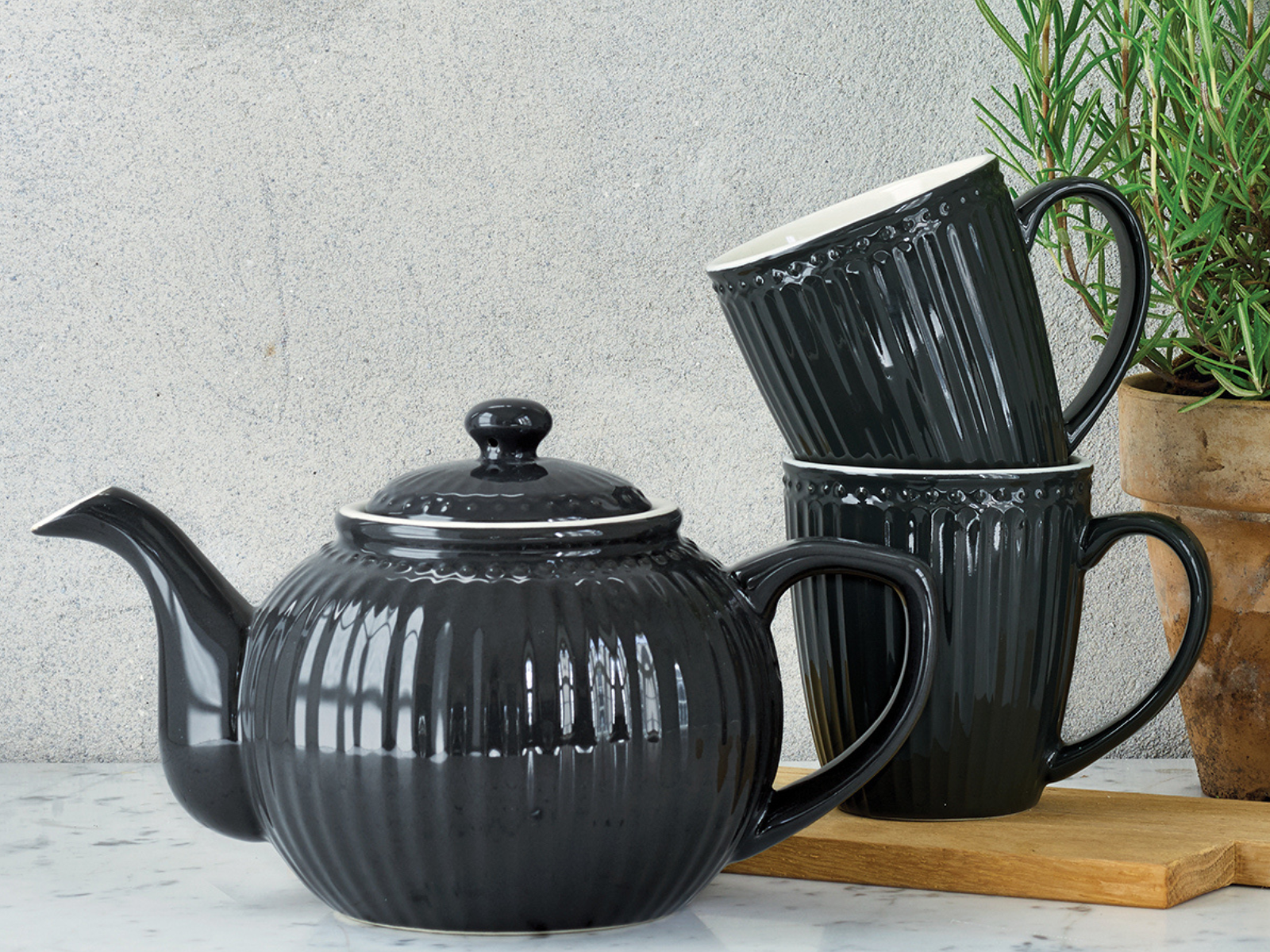 Greengate Alice Frühstücksset dark grey 6tlg - Produktbild 4