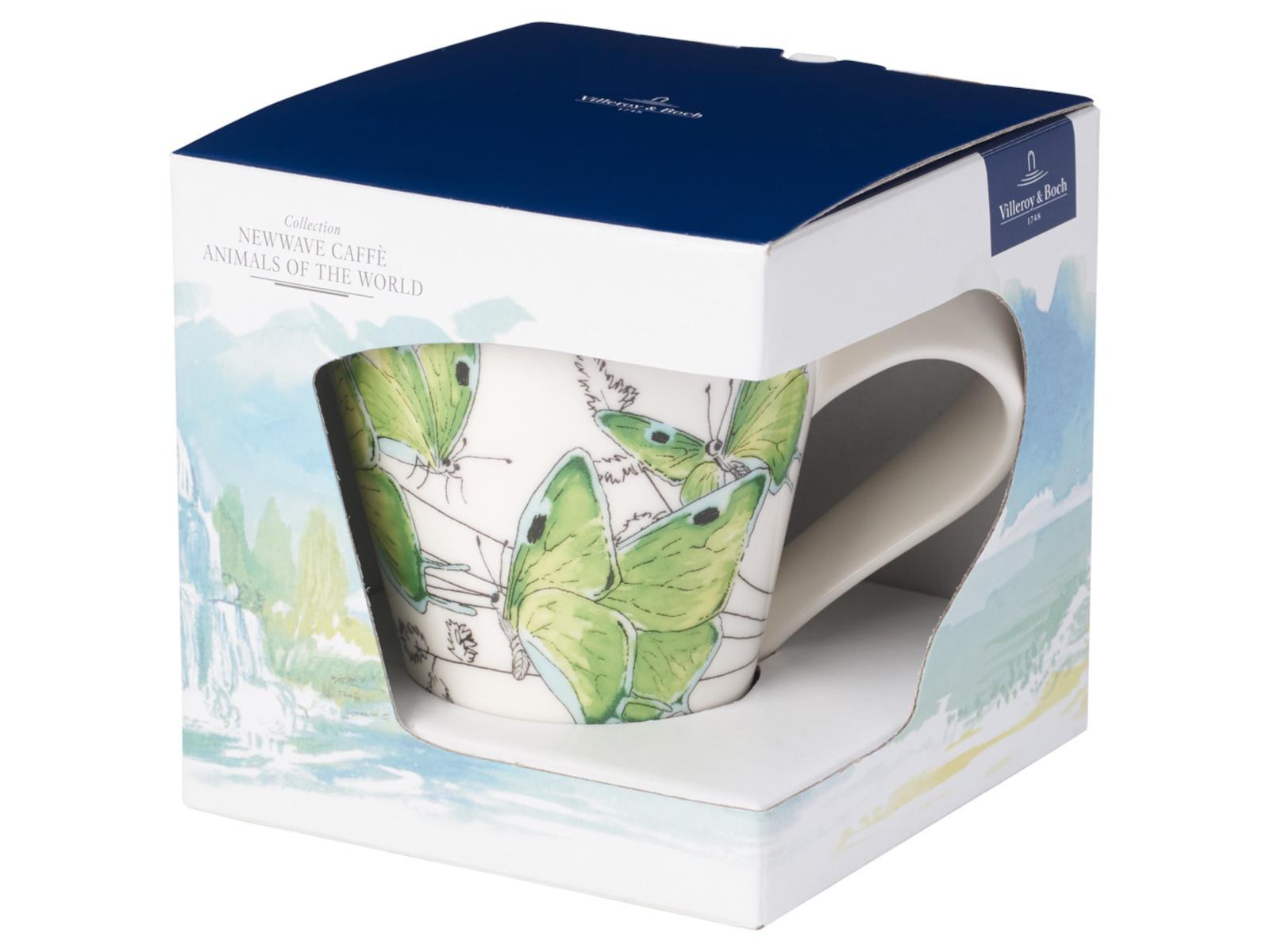 Villeroy & Boch New Wave Caffe Becher Henkel Deep green hairstreak - Produktbild 2