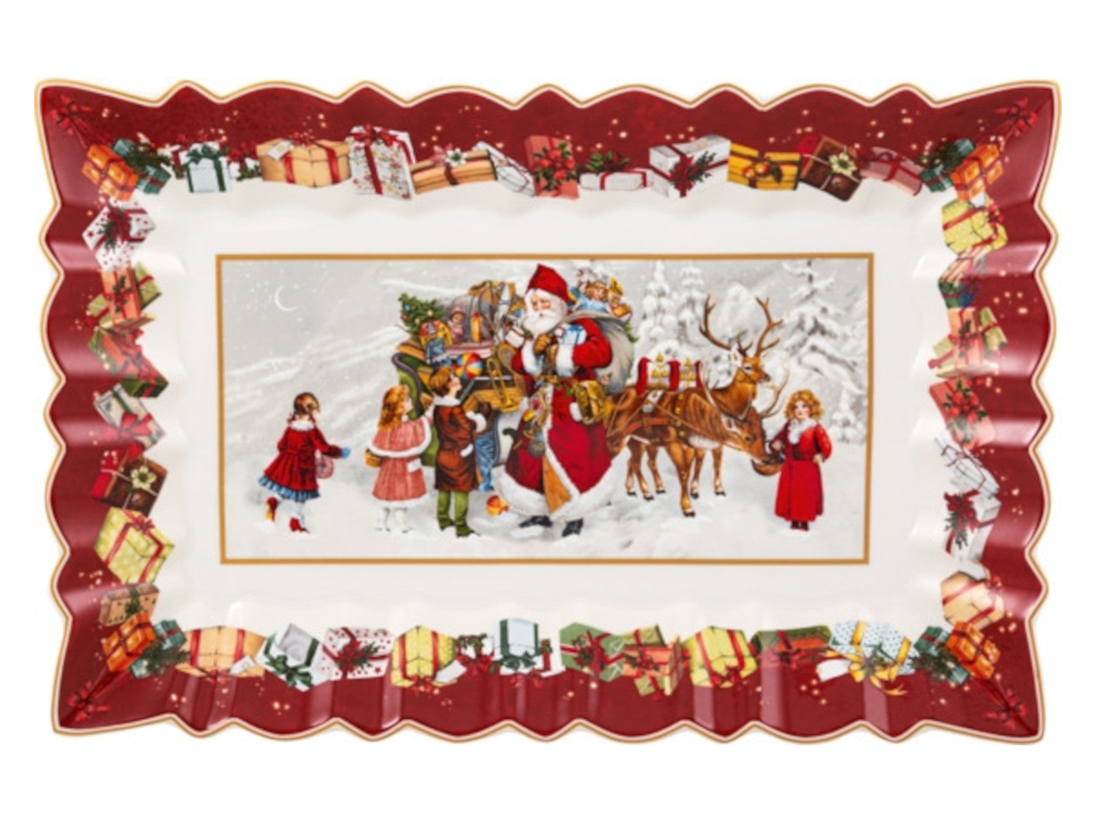 Villeroy & Boch Toy's Fantasy Kuchenplatte eckig Santa und Kinder