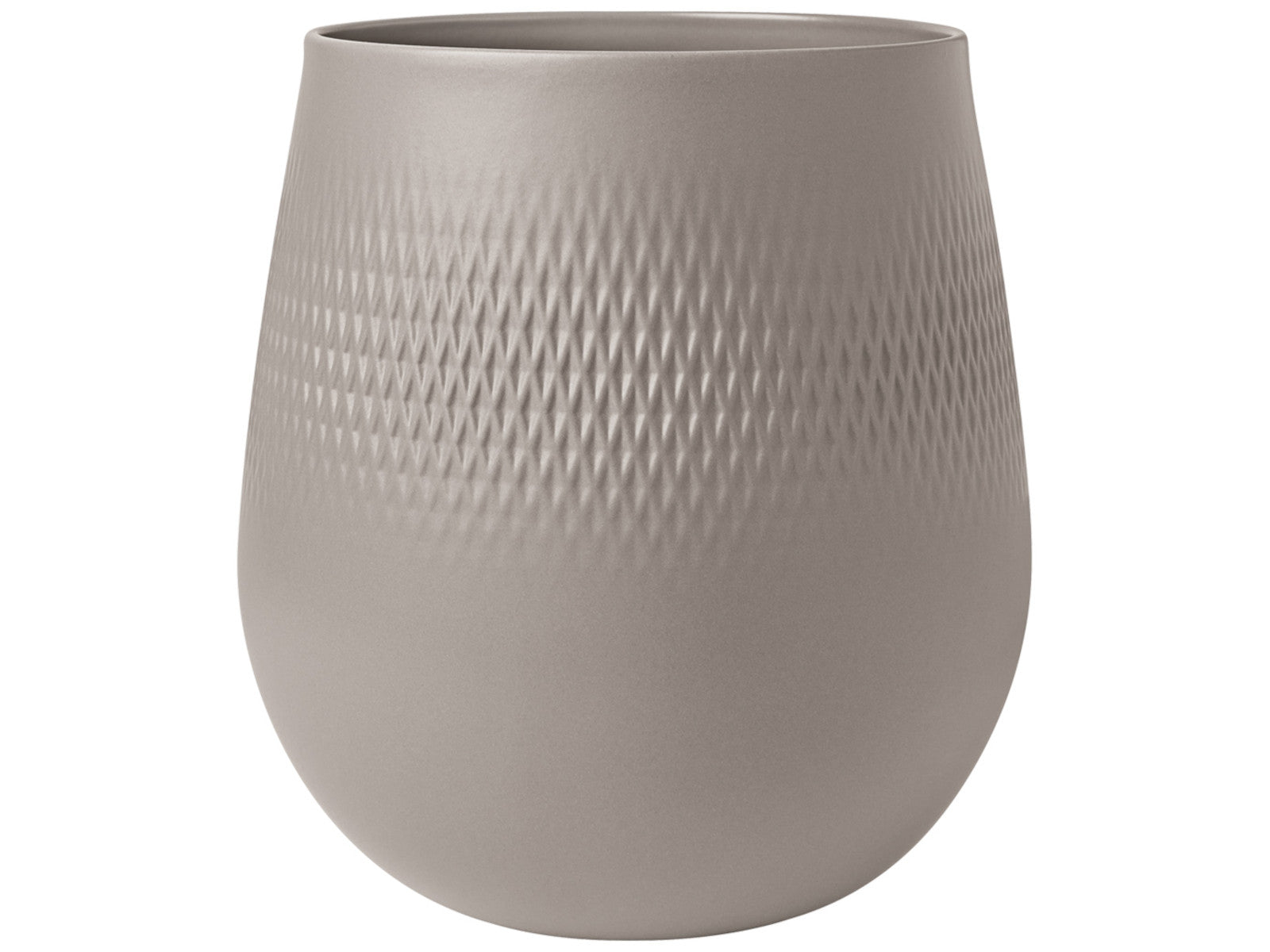 Villeroy & Boch Manufacture Collier taupe Vase Carre gross 23 cm