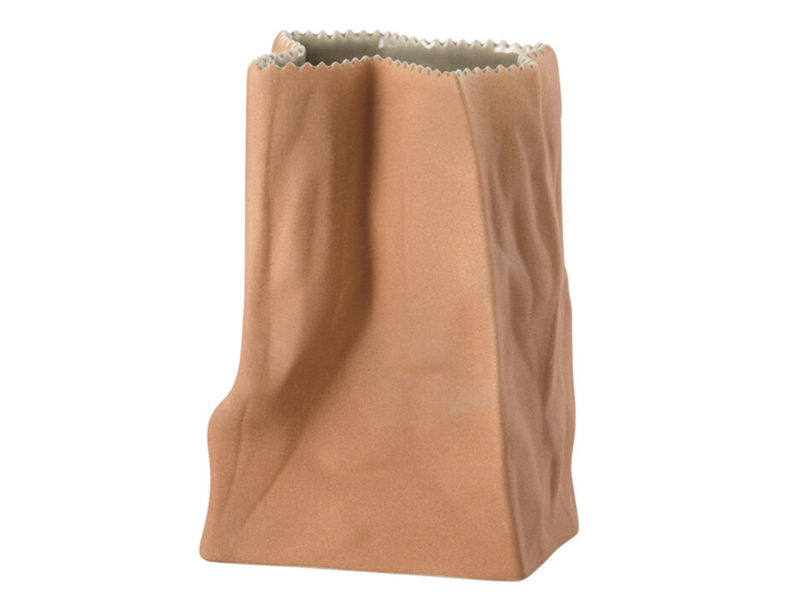Rosenthal Do not litter Tütenvase hellbraun 14 cm - Produktbild 1