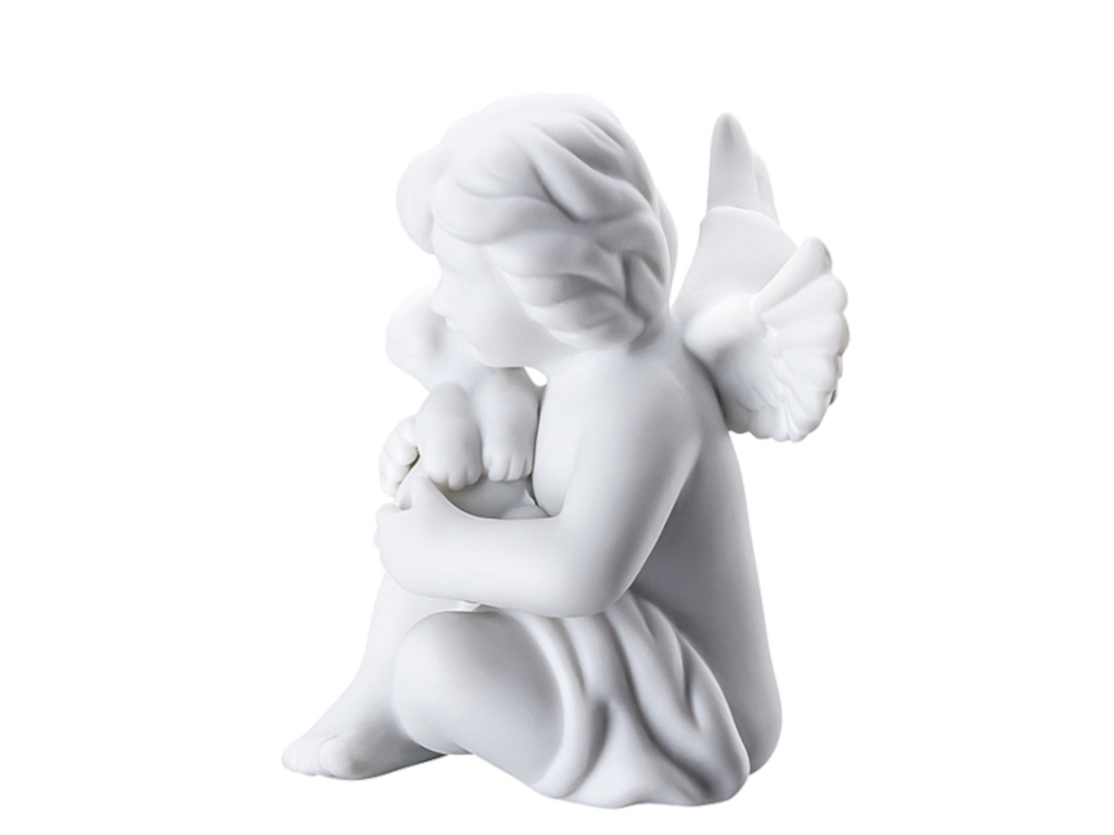 Rosenthal Engel mit Hase klein weiss matt 6,5 cm - Produktbild 4