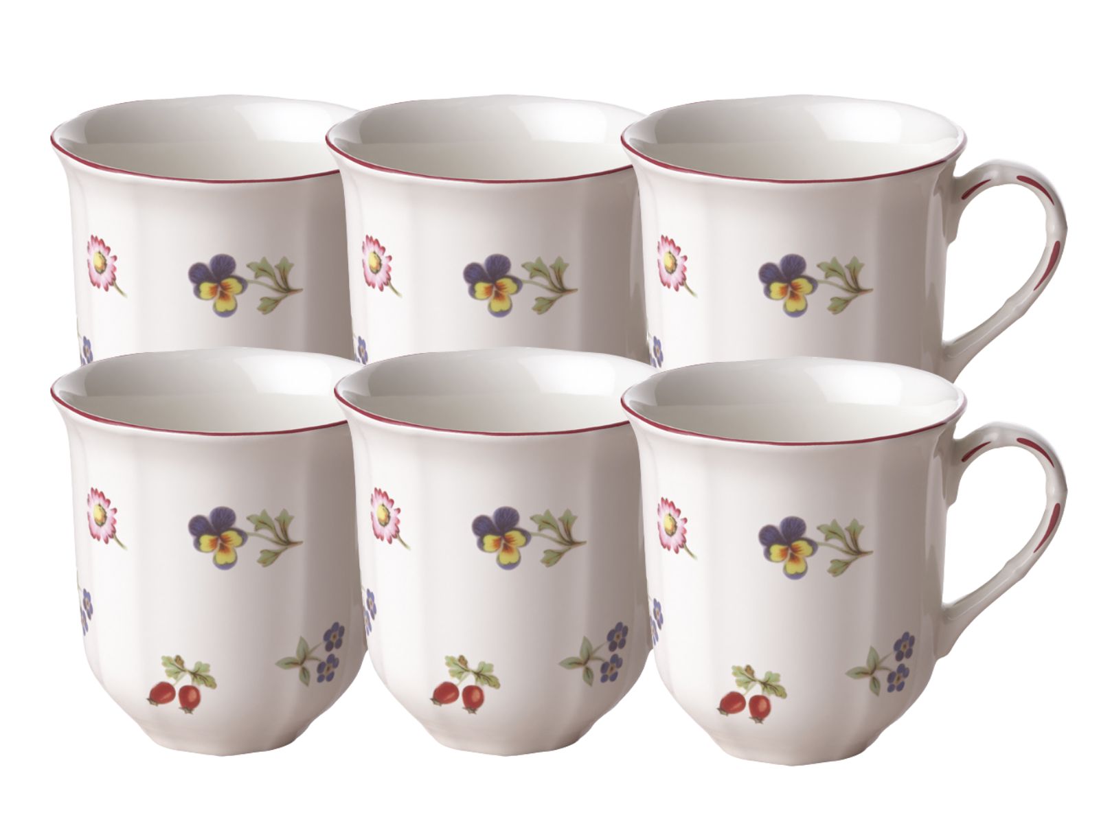 Villeroy & Boch Petite Fleur Becher mit Henkel 0,3l Set6