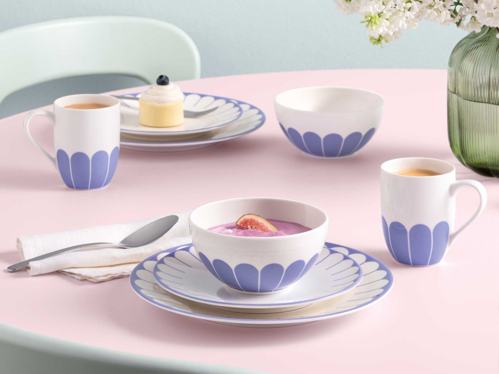 Villeroy & Boch Fleur bleu Henkelbecher 0,29l Set6 - Produktbild 5