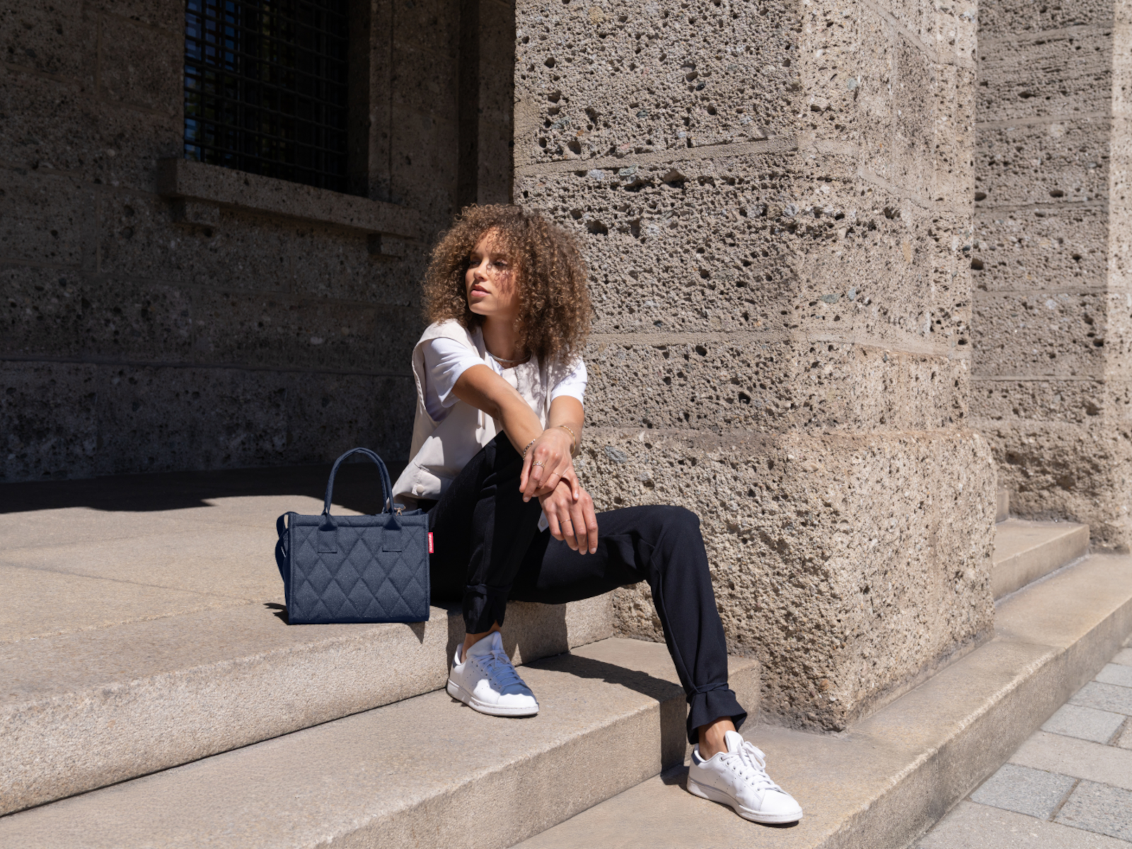 reisenthel daily shopper XS rhombus midnight gold - Produktbild 5