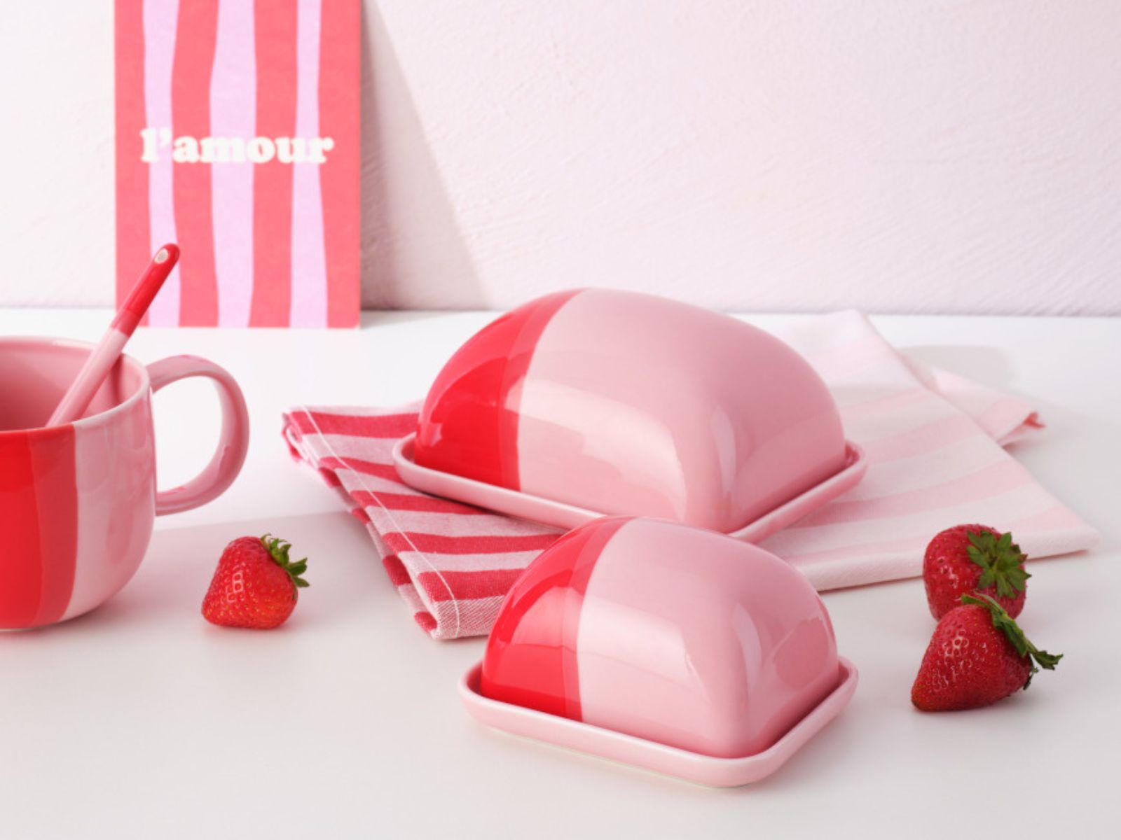 ASA joy Dessertteller strawberry smoothie 22cm Set4 - Produktbild 7