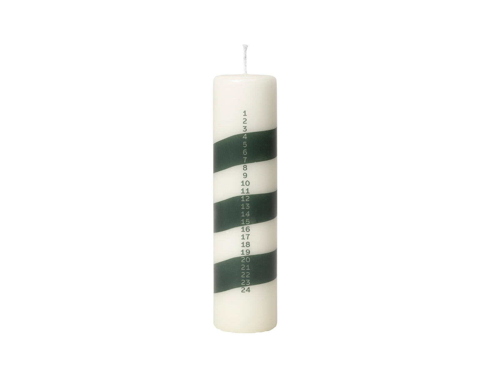 Broste Copenhagen Linea Kalenderlicht off white/dark green 20cm