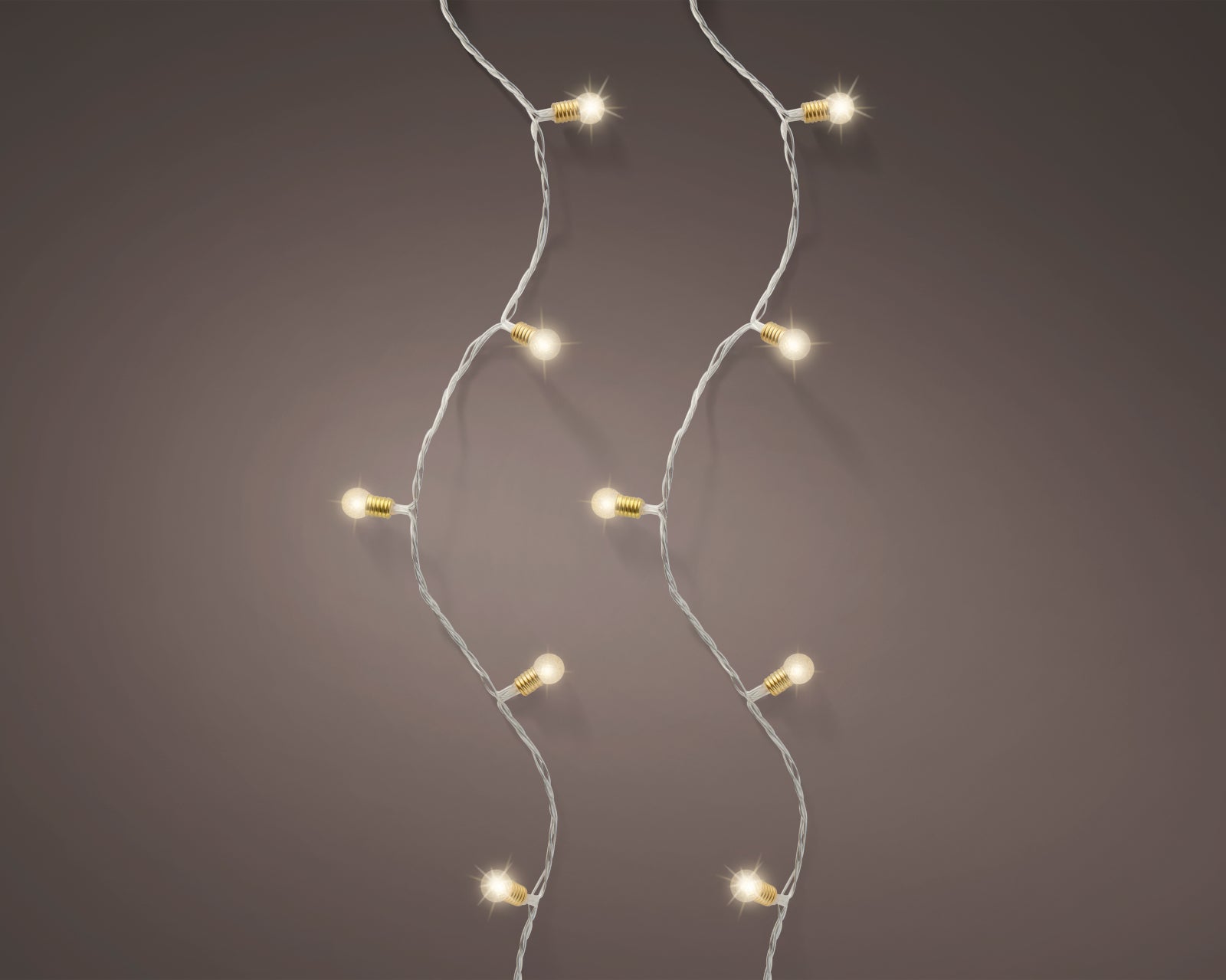Lumineo LED Lichterkette Vintage Lights klar/ warmes weiss 490cm