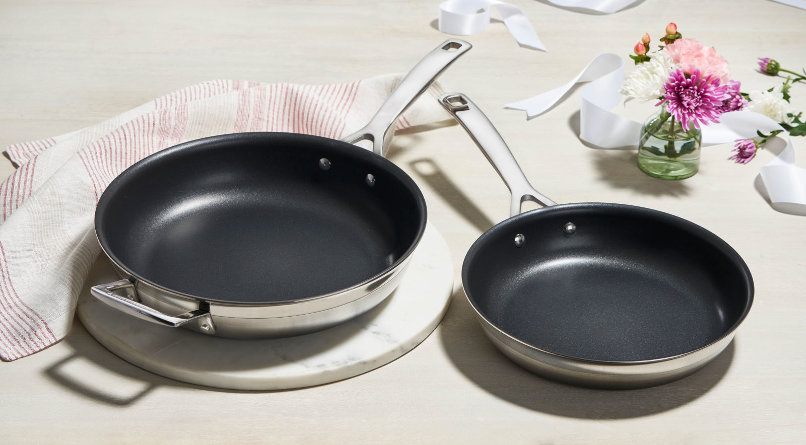 Le Creuset 3-Ply Pfannenset 24+28cm 2tlg - Produktbild 3